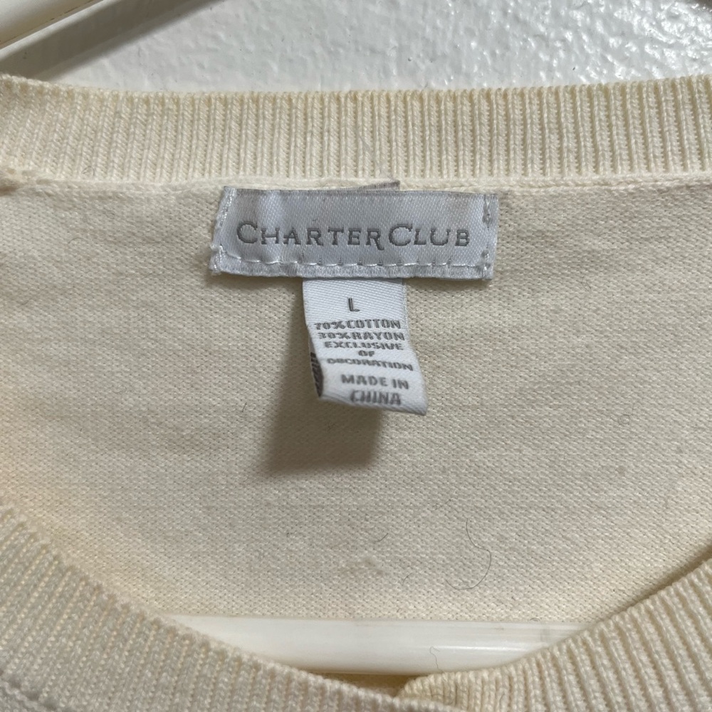 Charter Club Ivory Knit Top